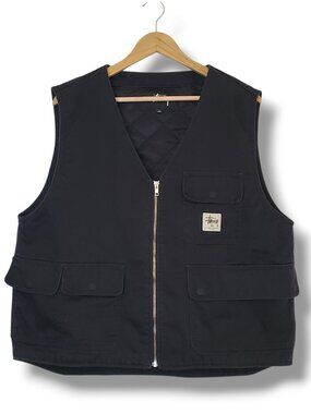 Stussy Insulated Cargo Work Vest Black Size L